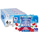 Capri Sun Roarin' Waters Flavored Water Beverage, 40 Pouches, for School Lunches and On-the-Go Hydration, Wild Cherry Natural Flavor with Other Natural Flavor, All Natural Ingredients, 6 oz