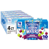 Capri Sun Roarin' Waters Flavored Water Beverage, 40 Pouches, for School Lunches and On-the-Go Hydration, Grape Natural Flavor with Other Natural Flavor, All Natural Ingredients, 6 oz