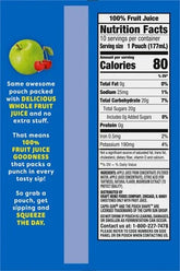 Capri Sun 100% Juice from Concentrate Juice Boxes, 10 Pouches, for School Lunches and On-the-Go Hydration, Apple with Added Ingredients, All Natural Ingredients, 6 oz