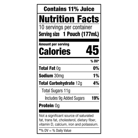 Capri Sun Flavored with Other Natural Flavor Juice Drink Blend, 10 Pouches, for School Lunches and On-the-Go Hydration, Lemonade, All Natural Ingredients, 6 fl oz