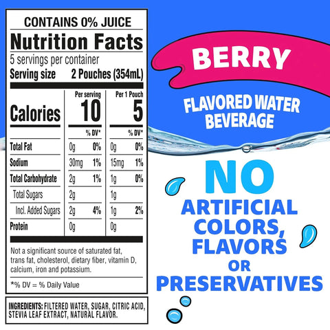 Capri Sun Roarin' Waters Berry Rapids Ready-to-Drink Juice, 6 Fl Oz (Pack of 40)