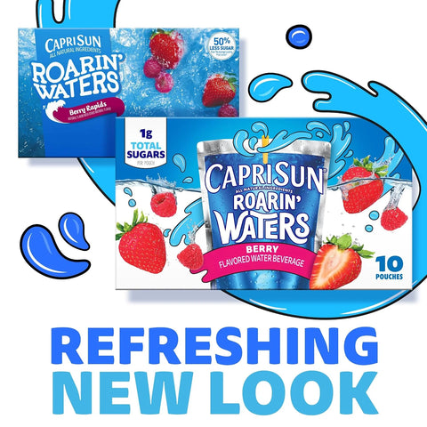 Capri Sun Roarin' Waters Berry Rapids Ready-to-Drink Juice, 6 Fl Oz (Pack of 40)