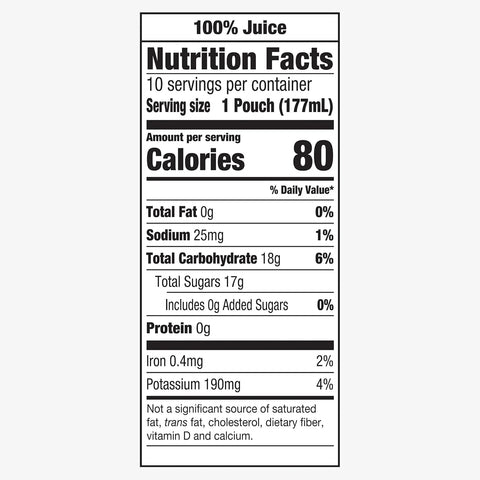 Capri Sun 100% Juice Fruit & Veg Juice Blend from Concentrate, 10 Pouches, for School Lunches and On-the-Go Hydration, Peach Mango Punch, All Natural Ingredients, Zero Added Sugars, 6 oz